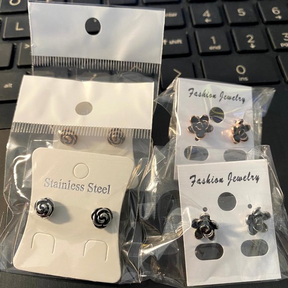 Starter Set Stud Earrings - 4 Pairs each packet - Picture 3 of 6